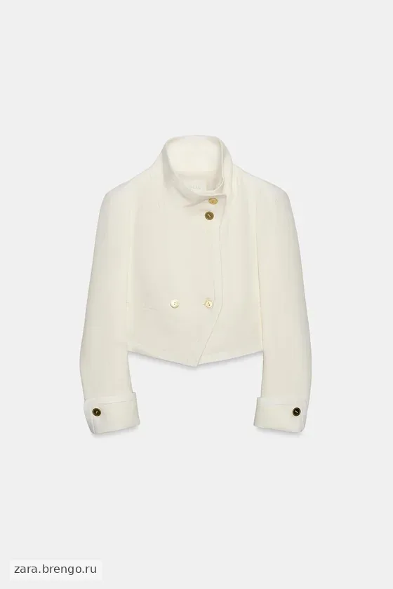 УКОРОЧЕННАЯ КОМБИНИРОВАННАЯ КУРТКА — коллекция Zara «ZW» 