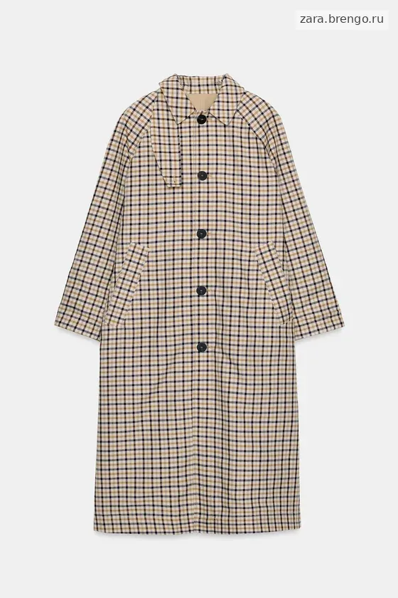 ДВУСТОРОННИЙ ТРЕНЧ В КЛЕТКУ — коллекция Zara «ZW»