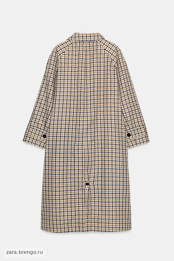 ДВУСТОРОННИЙ ТРЕНЧ В КЛЕТКУ — коллекция Zara «ZW»