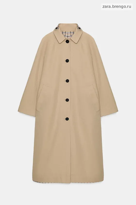 ДВУСТОРОННИЙ ТРЕНЧ В КЛЕТКУ — коллекция Zara «ZW»