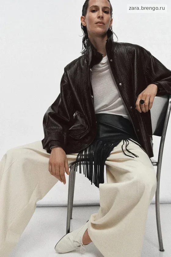 КУРТКА ИЗ ИСКУССТВЕННОЙ КОЖИ — коллекция Zara «ZW»