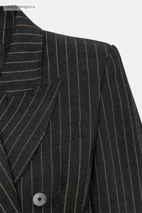 ПЛАТЬЕ-БЛЕЙЗЕР В ТОНКУЮ ПОЛОСКУ — коллекция Zara «ZW»