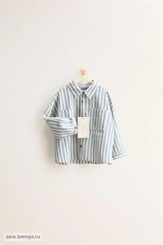 Zara «Timeless» - РУБАШКА В ПОЛОСКУ С КАРМАНОМ