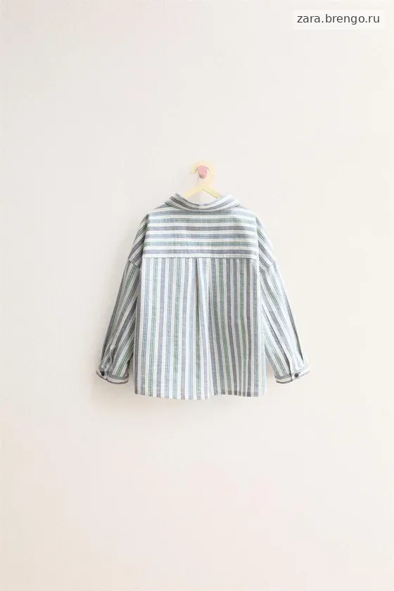 Zara «Timeless» - РУБАШКА В ПОЛОСКУ С КАРМАНОМ