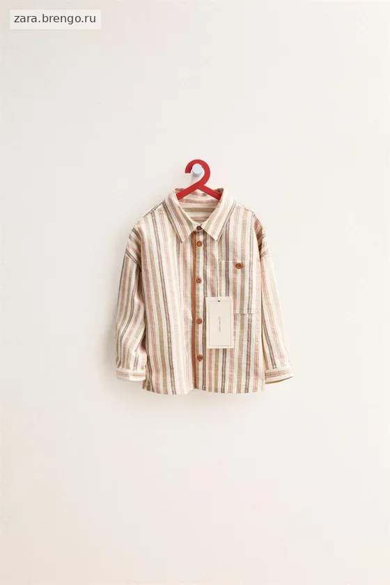 Zara «Timeless» - РУБАШКА В ПОЛОСКУ С КАРМАНОМ