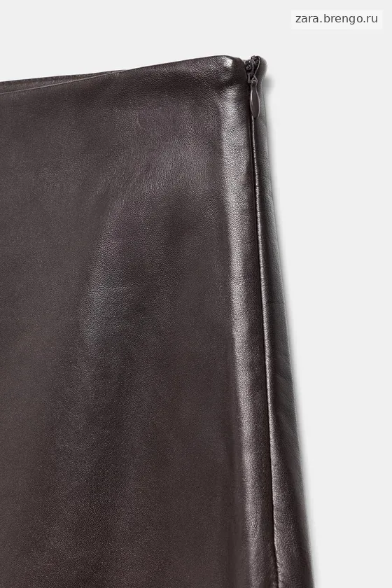 ЮБКА ИЗ 100% КОЖИ С КРУЖЕВОМ — коллекция Zara «ZW» 