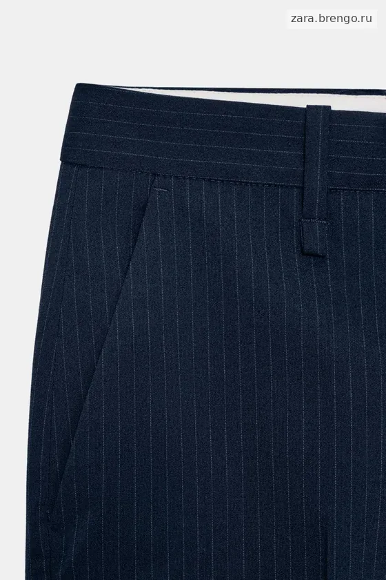 БРЮКИ В ПОЛОСКУ С ПУГОВИЦАМИ — коллекция Zara «ZW»