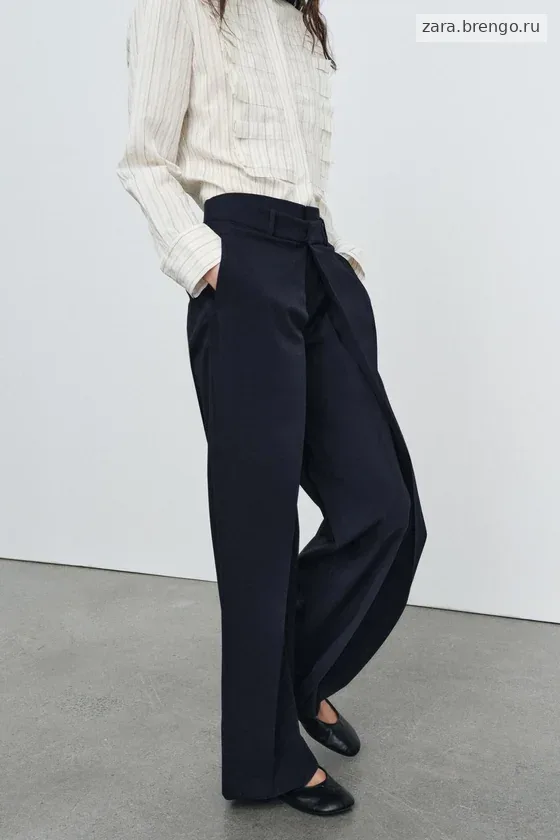ШИРОКИЕ БРЮКИ С ЗАЩИПАМИ — коллекция Zara «ZW»