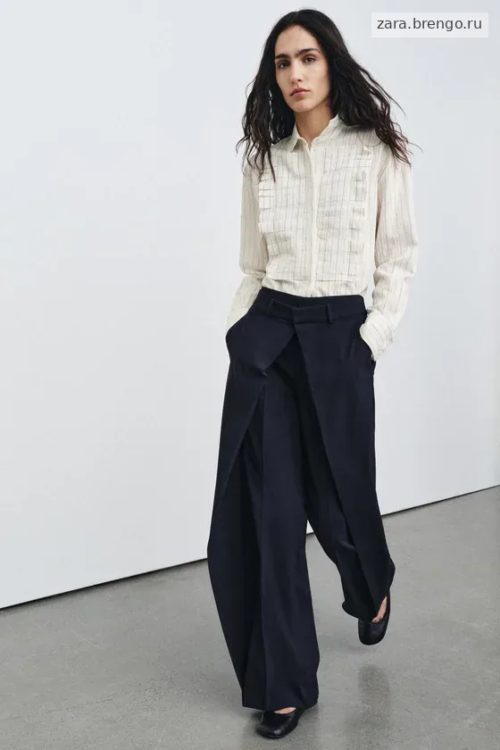 ШИРОКИЕ БРЮКИ С ЗАЩИПАМИ — коллекция Zara «ZW»