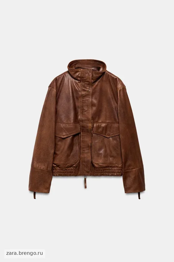 БОМБЕР ИЗ 100% КОЖИ — коллекция Zara «ZW» 