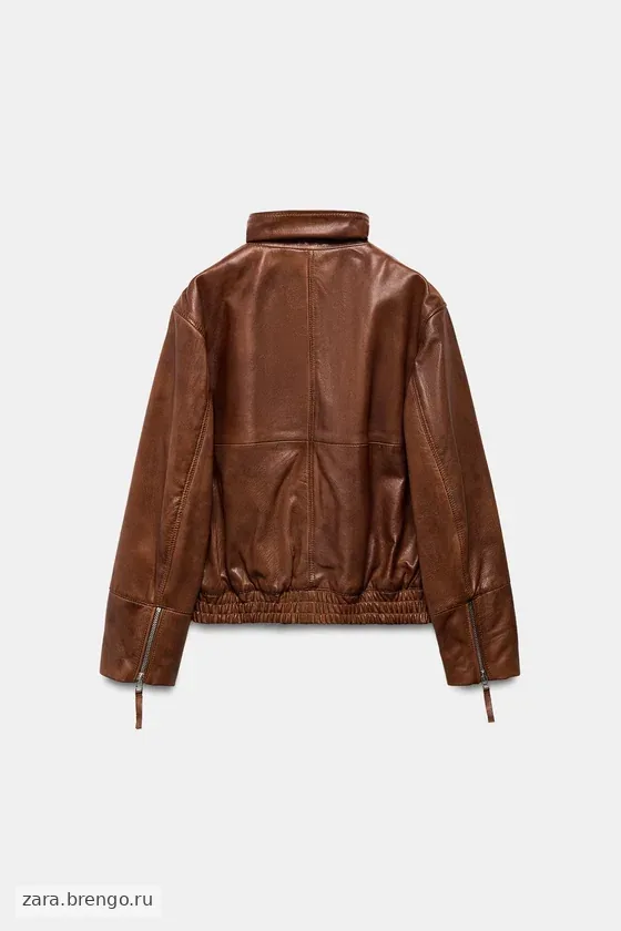 БОМБЕР ИЗ 100% КОЖИ — коллекция Zara «ZW» 