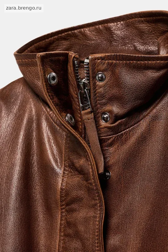 БОМБЕР ИЗ 100% КОЖИ — коллекция Zara «ZW» 