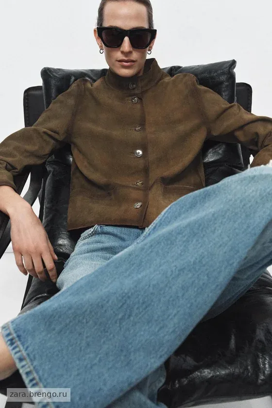КУРТКА ИЗ 100% КОЖИ — коллекция Zara «ZW» 