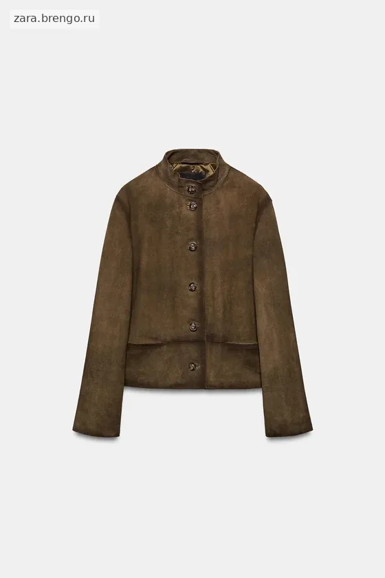 КУРТКА ИЗ 100% КОЖИ — коллекция Zara «ZW» 