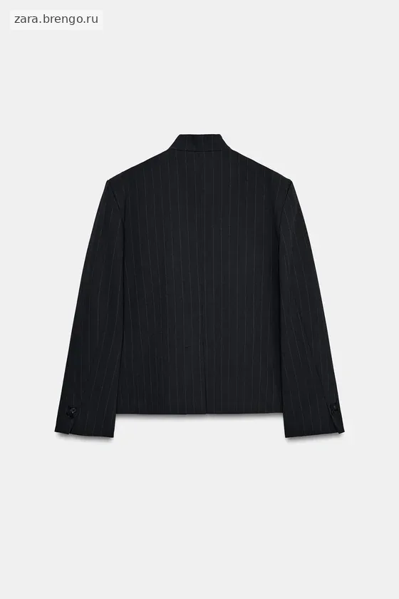 БЛЕЙЗЕР С ВОРОТНИКОМ-СТОЙКОЙ В ТОНКУЮ ПОЛОСКУ — коллекция Zara «ZW»