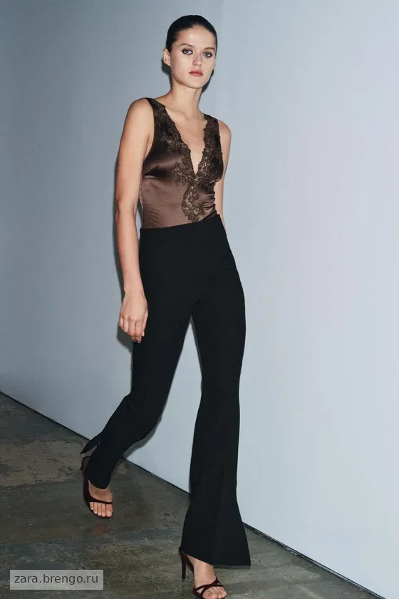 БРЮКИ клёш С РАЗРЕЗАМИ коллекция Zara «ZW»