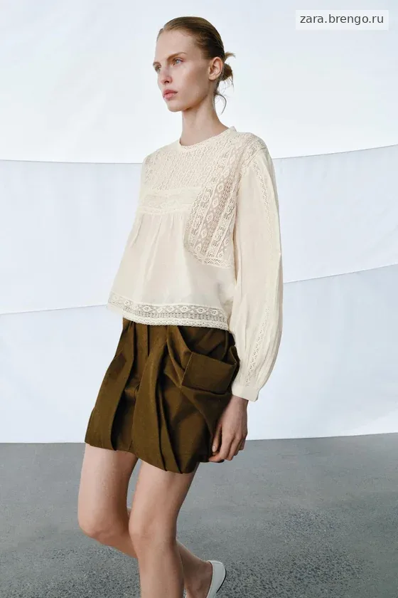 РУБАШКА С ВЫШИВКОЙ коллекция Zara «ZW»