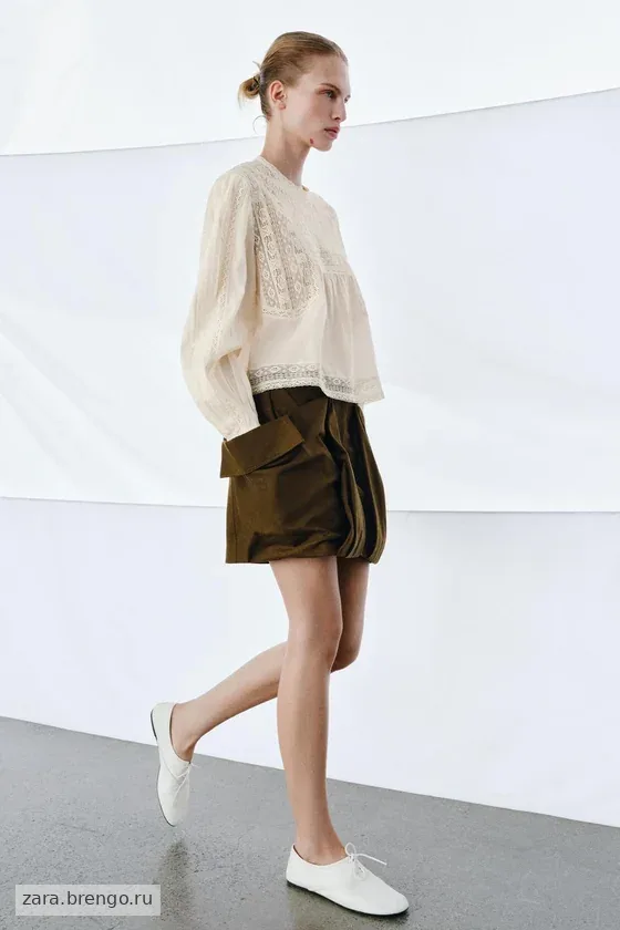 РУБАШКА С ВЫШИВКОЙ коллекция Zara «ZW»