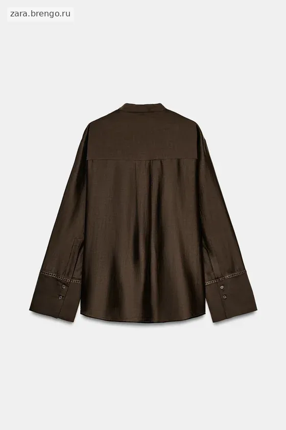 РУБАШКА С КАРМАНОМ И ВЫШИВКОЙ — коллекция Zara «ZW»
