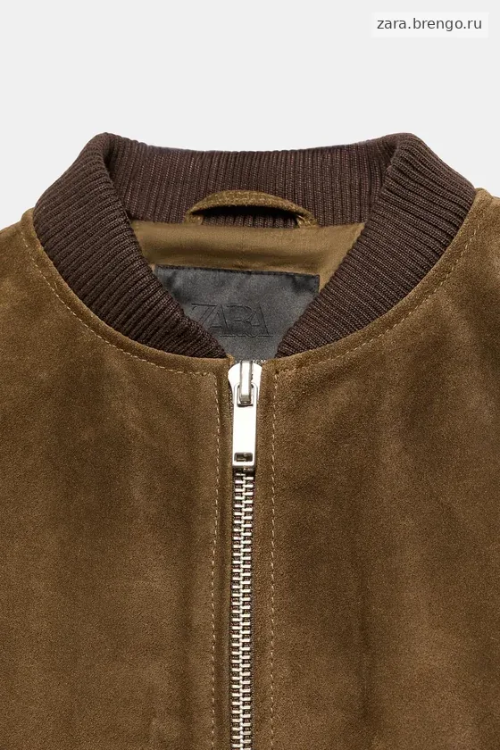 БОМБЕР ИЗ 100% ЗАМШИ — , коллекция Zara «ZW»