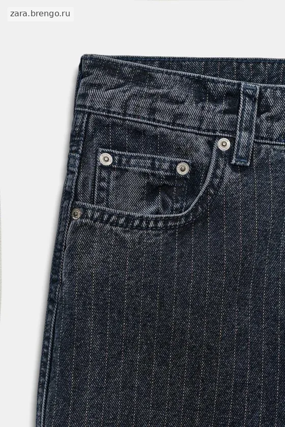 ДЖИНСЫ клёш В ПОЛОСКУ С ВЫСОКОЙ ПОСАДКОЙ — коллекция Zara «ZW»