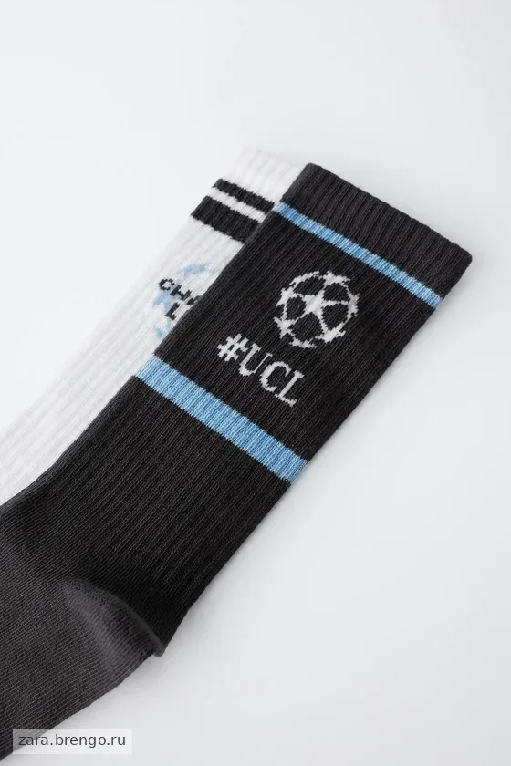 НАБОР ИЗ ДВУХ ВЫСОКИХ НОСКОВ UEFA CHAMPIONS LEAGUE ®