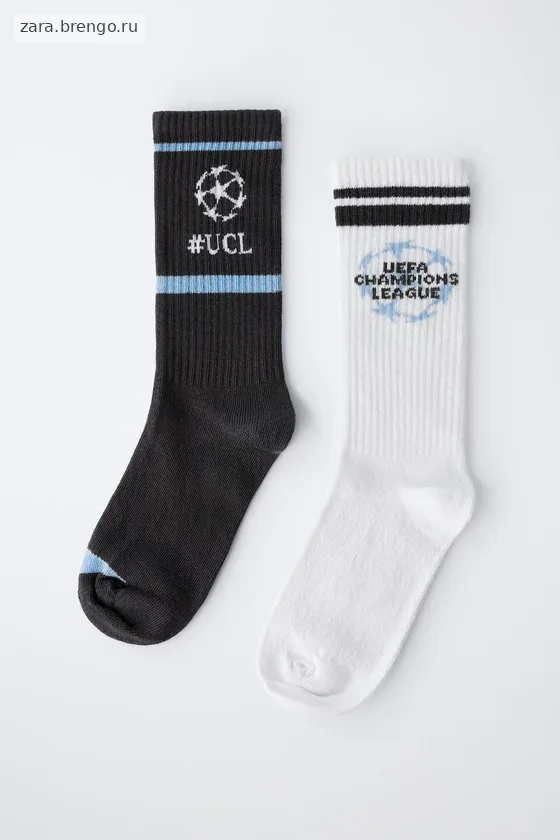 НАБОР ИЗ ДВУХ ВЫСОКИХ НОСКОВ UEFA CHAMPIONS LEAGUE ®