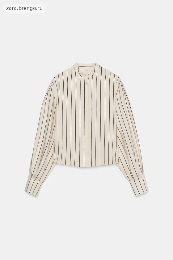 РУБАШКА В ПОЛОСКУ С ОБЪЕМНЫМИ РУКАВАМИ — коллекция Zara «ZW»