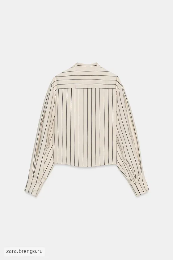 РУБАШКА В ПОЛОСКУ С ОБЪЕМНЫМИ РУКАВАМИ — коллекция Zara «ZW»