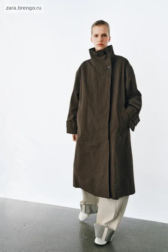 ТРЕНЧ ОВЕРСАЙЗ В КЛЕТКУ — коллекция Zara «ZW»