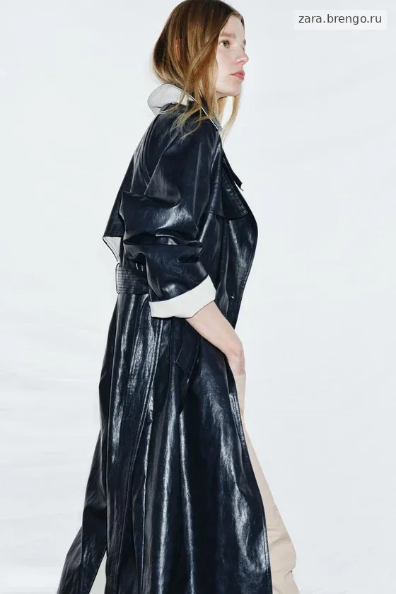 ТРЕНЧ ОВЕРСАЙЗ ИЗ ИСКУССТВЕННОЙ КОЖИ — коллекция Zara «ZW»