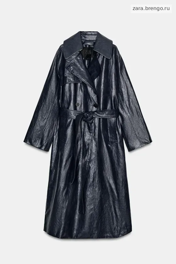 ТРЕНЧ ОВЕРСАЙЗ ИЗ ИСКУССТВЕННОЙ КОЖИ — коллекция Zara «ZW»