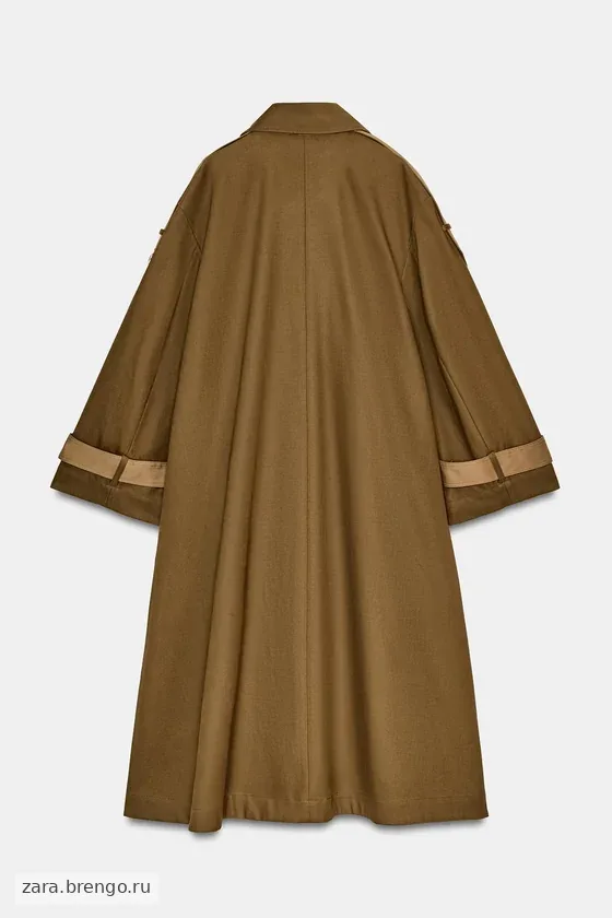 ДЛИННЫЙ КОМБИНИРОВАННЫЙ ТРЕНЧ — коллекция Zara «ZW»