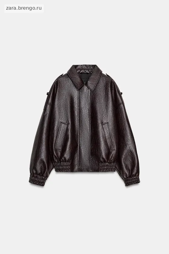 БОМБЕР ИЗ ИСКУССТВЕННОЙ КОЖИ — коллекция Zara «ZW»