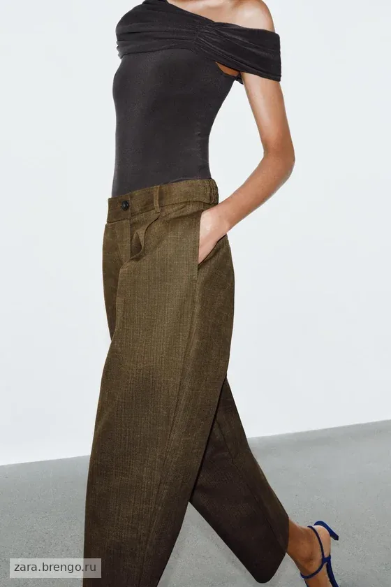 УКОРОЧЕННЫЕ БРЮКИ С ЗАЩИПАМИ — коллекция Zara «ZW»