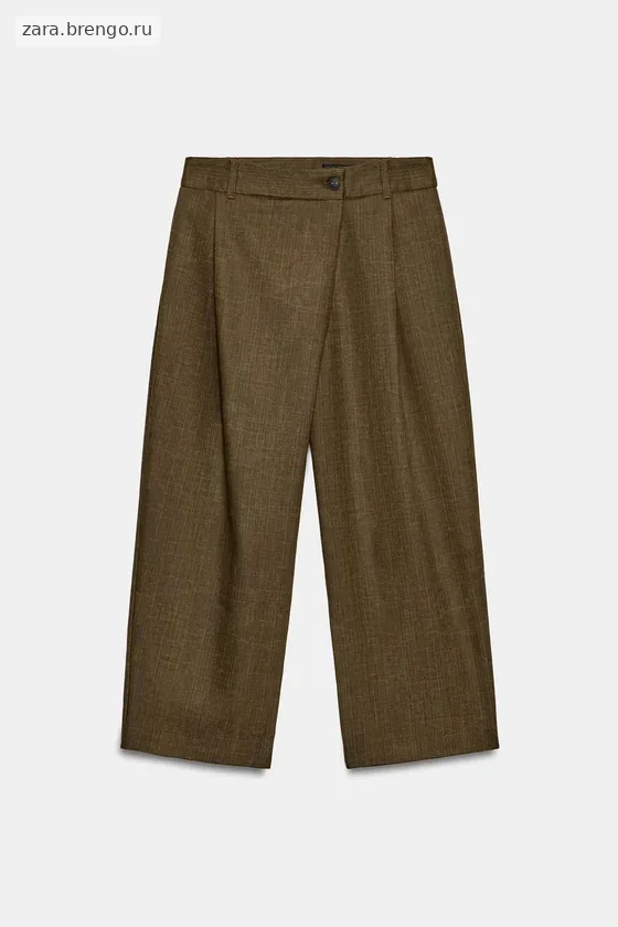 УКОРОЧЕННЫЕ БРЮКИ С ЗАЩИПАМИ — коллекция Zara «ZW»