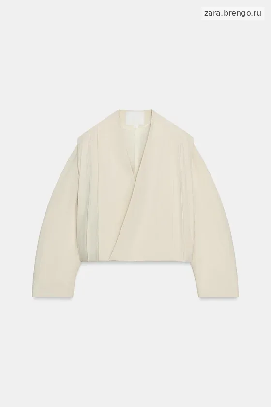 ДВУБОРТНАЯ КУРТКА СО СКЛАДКАМИ — коллекция Zara «ZW»