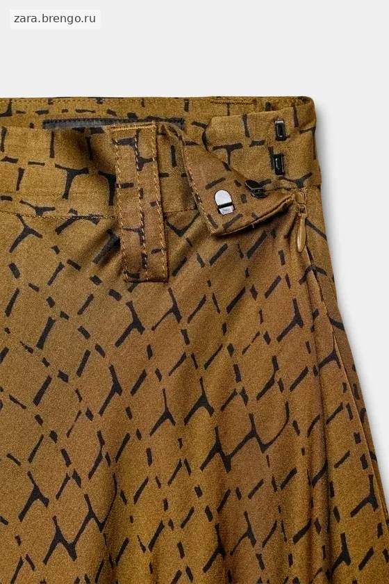 БРЮКИ коллекция Zara «ZW» С ДРАПИРОВКОЙ И ПРИНТОМ