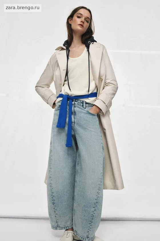 ДЖИНСЫ коллекция Zara «ZW» ANKLE баллон СО СРЕДНЕЙ ПОСАДКОЙ