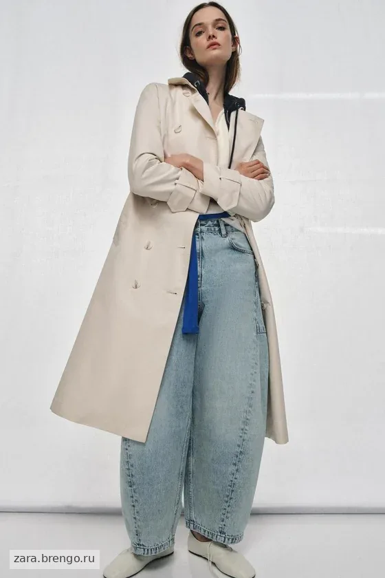 ДЖИНСЫ коллекция Zara «ZW» ANKLE баллон СО СРЕДНЕЙ ПОСАДКОЙ
