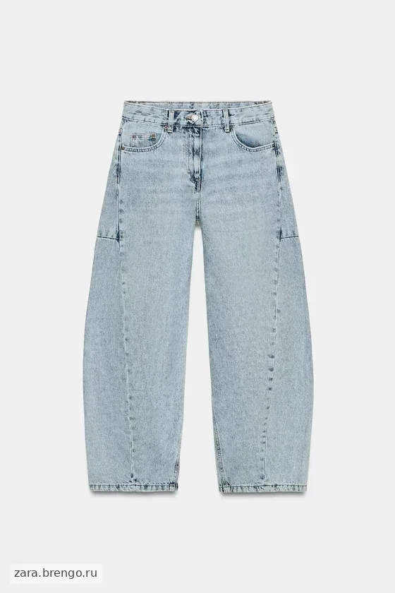 ДЖИНСЫ коллекция Zara «ZW» ANKLE баллон СО СРЕДНЕЙ ПОСАДКОЙ