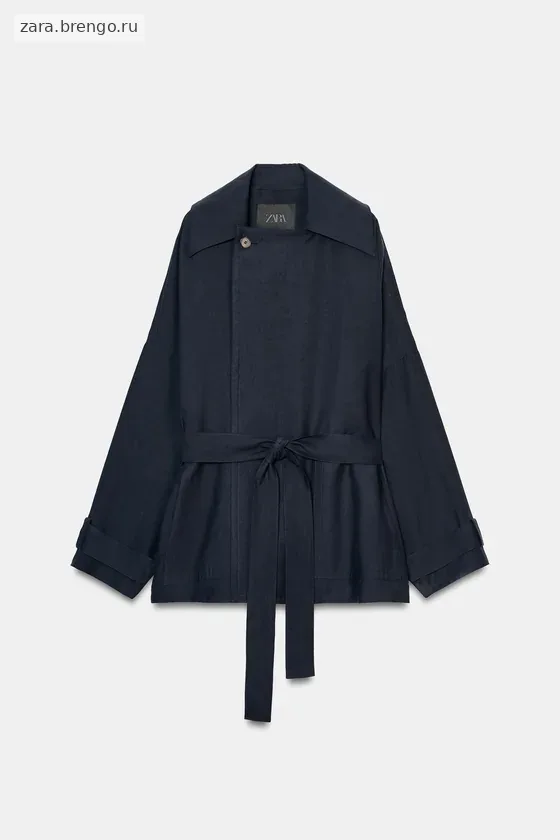 КОРОТКИЙ СТРУЯЩИЙСЯ ТРЕНЧ — коллекция Zara «ZW»