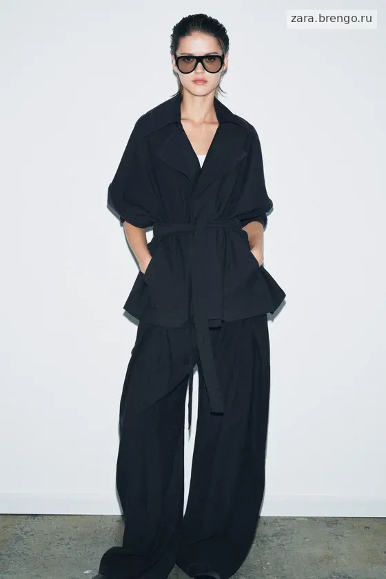 КОРОТКИЙ СТРУЯЩИЙСЯ ТРЕНЧ — коллекция Zara «ZW»