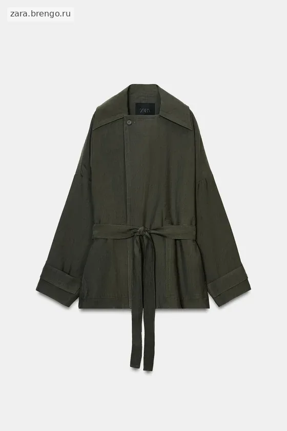КОРОТКИЙ СТРУЯЩИЙСЯ ТРЕНЧ — коллекция Zara «ZW»