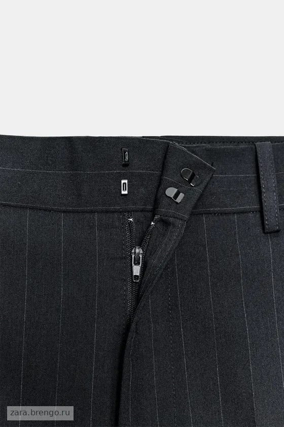 БРЮКИ С ВЫСОКОЙ ПОСАДКОЙ В ПОЛОСКУ — коллекция Zara «ZW»