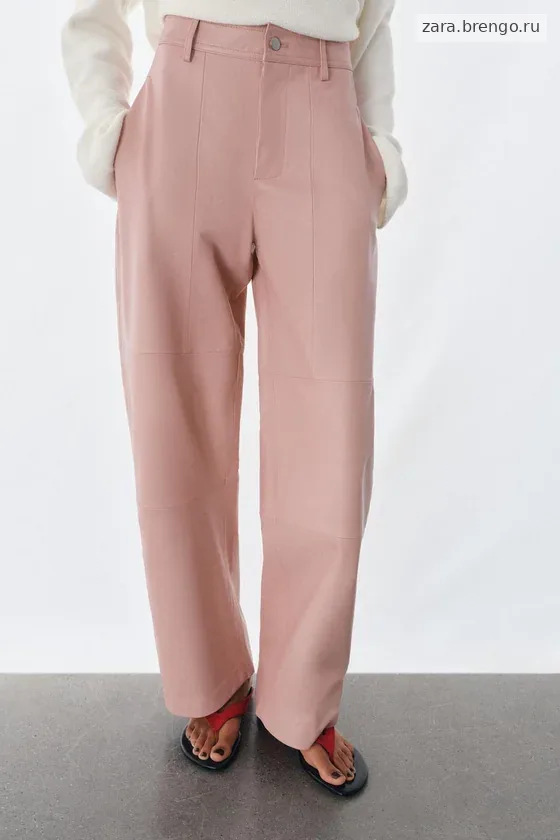 БРЮКИ ИЗ 100% КОЖИ — коллекция Zara «ZW» 
