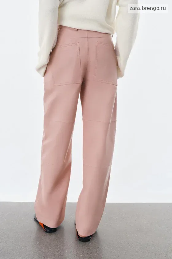 БРЮКИ ИЗ 100% КОЖИ — коллекция Zara «ZW» 