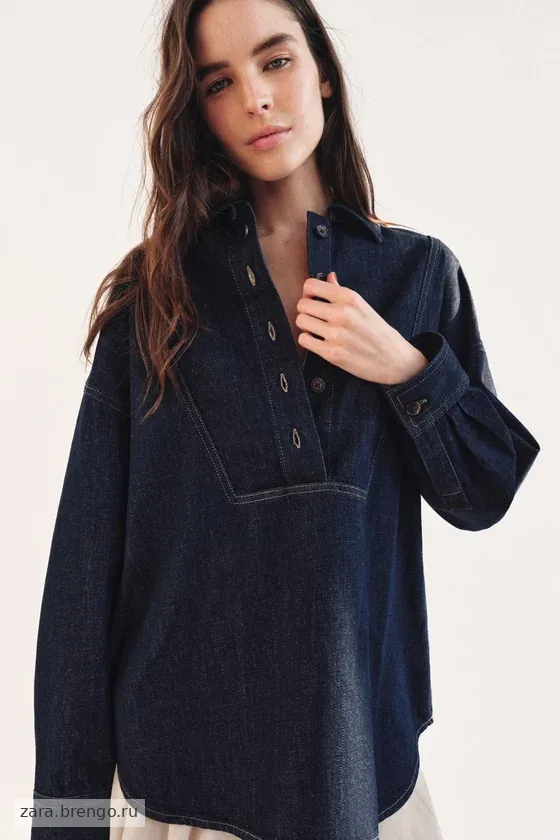 ДЖИНСОВАЯ РУБАШКА коллекция Zara «ZW»