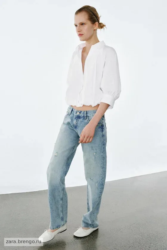 ДЖИНСЫ  прямого кроя С НИЗКОЙ ПОСАДКОЙ — коллекция Zara «ZW»