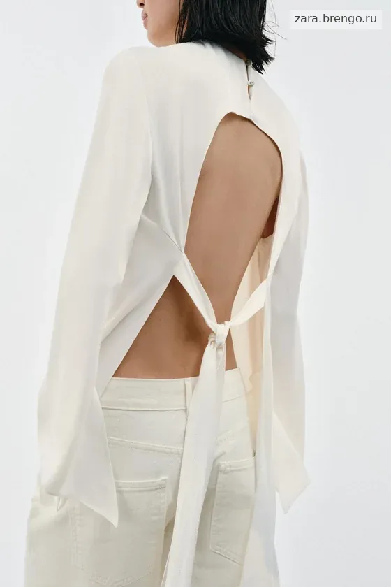 АСИММЕТРИЧНЫЙ АТЛАСНЫЙ ТОП коллекция Zara «ZW»